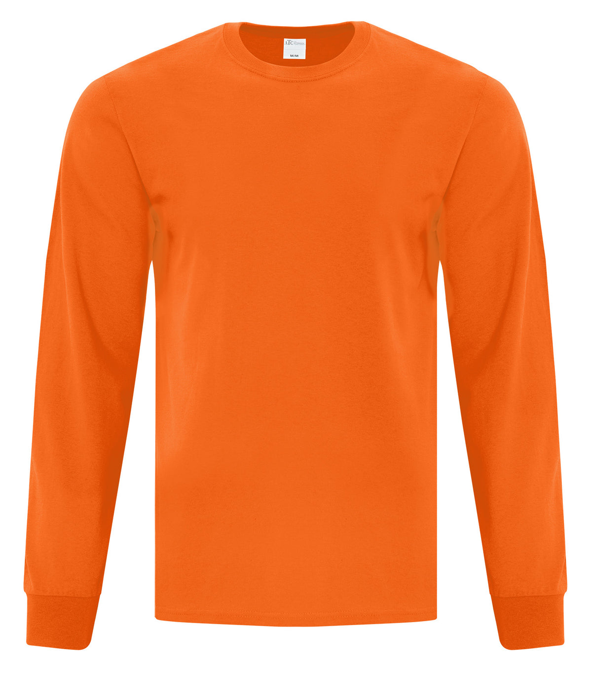 ATC Everyday Collection ATC1015, Everyday Cotton Long Sleeve Tee, Safety Orange