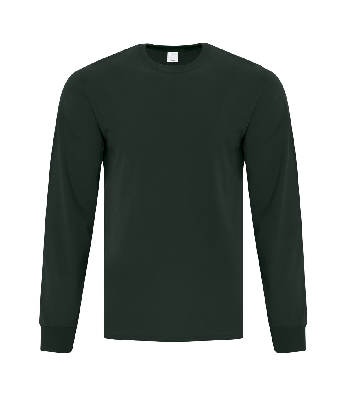 ATC Everyday Collection ATC1015, Everyday Cotton Long Sleeve Tee, Dark Green