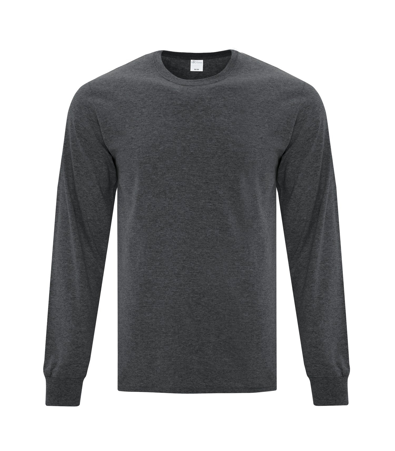 Everyday - ATC™ EVERYDAY COTTON LONG SLEEVE TEE. - ATC1015 Dark Heather Grey** ATC1015 Everyday