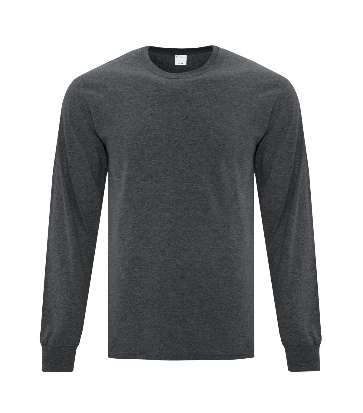 ATC Everyday Collection ATC1015, Everyday Cotton Long Sleeve Tee, Dark Heather Grey