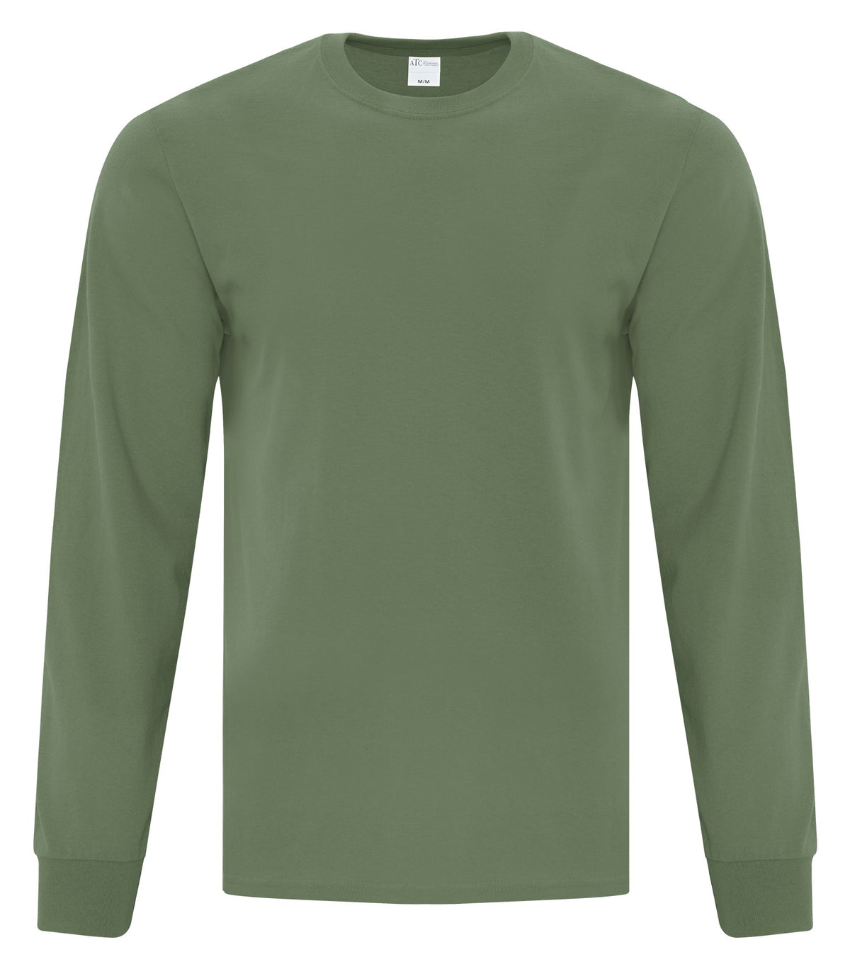 ATC Everyday Collection ATC1015, Everyday Cotton Long Sleeve Tee, Fatigue Green