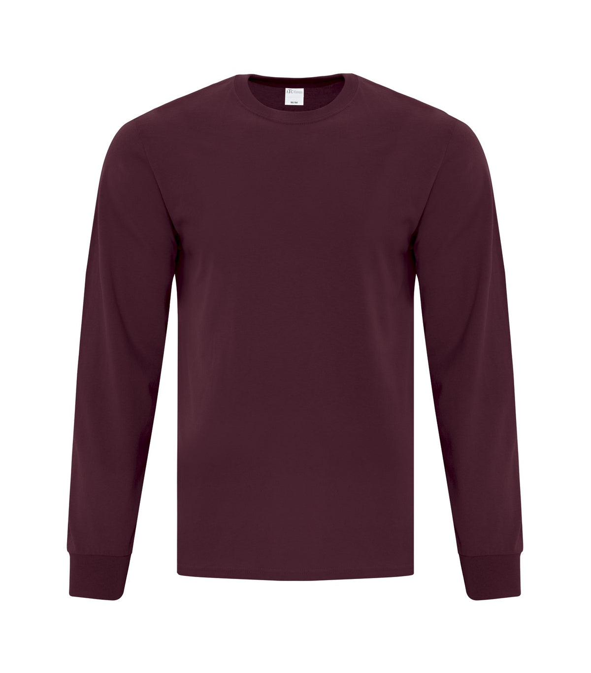 ATC Everyday Collection ATC1015, Everyday Cotton Long Sleeve Tee, Maroon