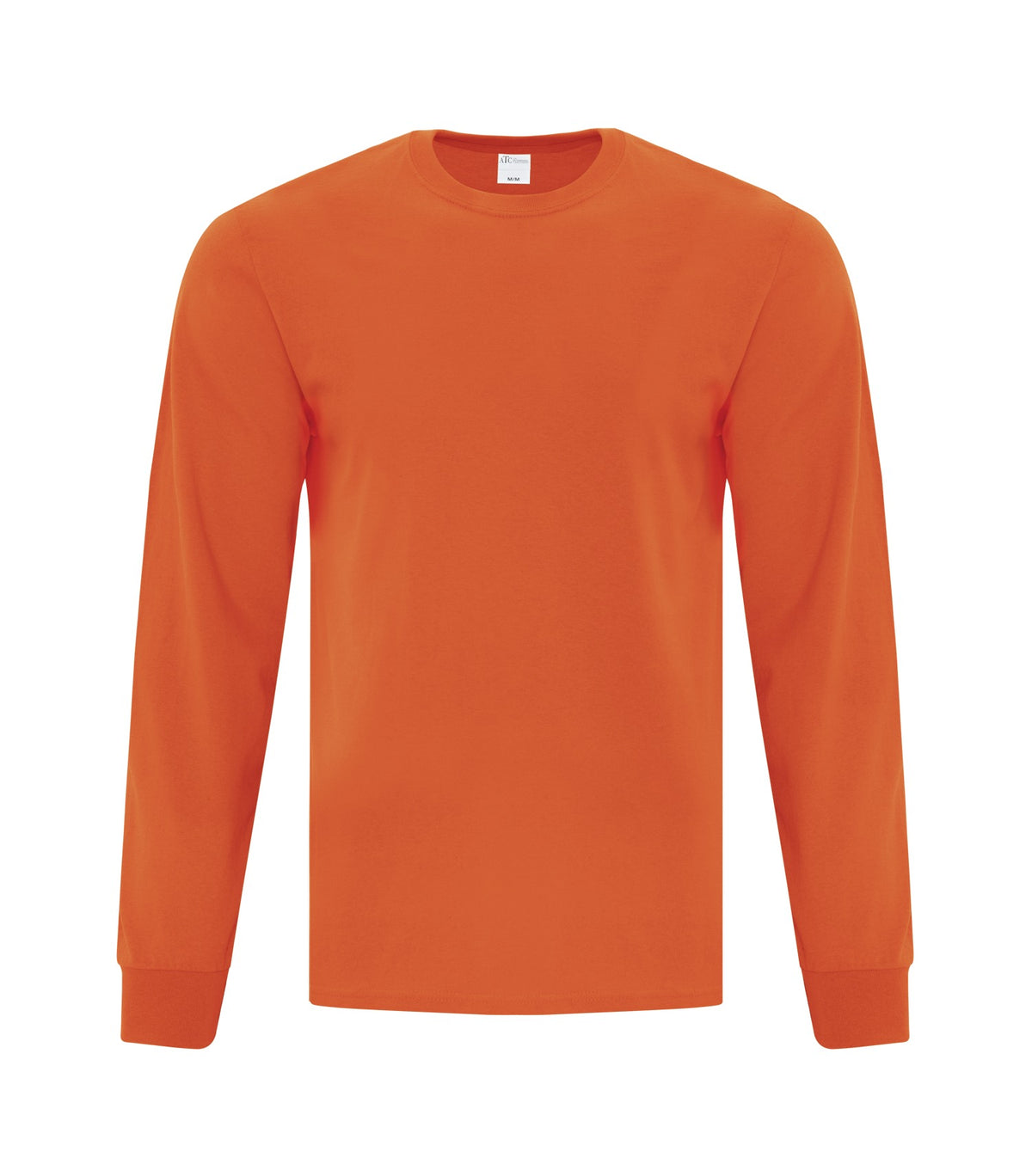 ATC Everyday Collection ATC1015, Everyday Cotton Long Sleeve Tee, Orange