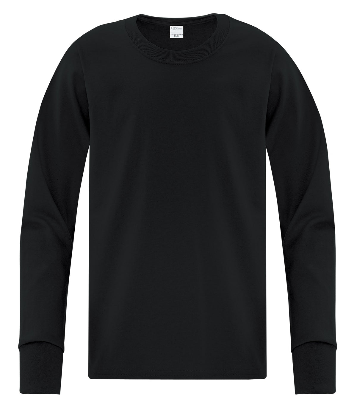 ATC Everyday Collection ATC1015Y, Everyday Cotton Long Sleeve Youth Tee, Black