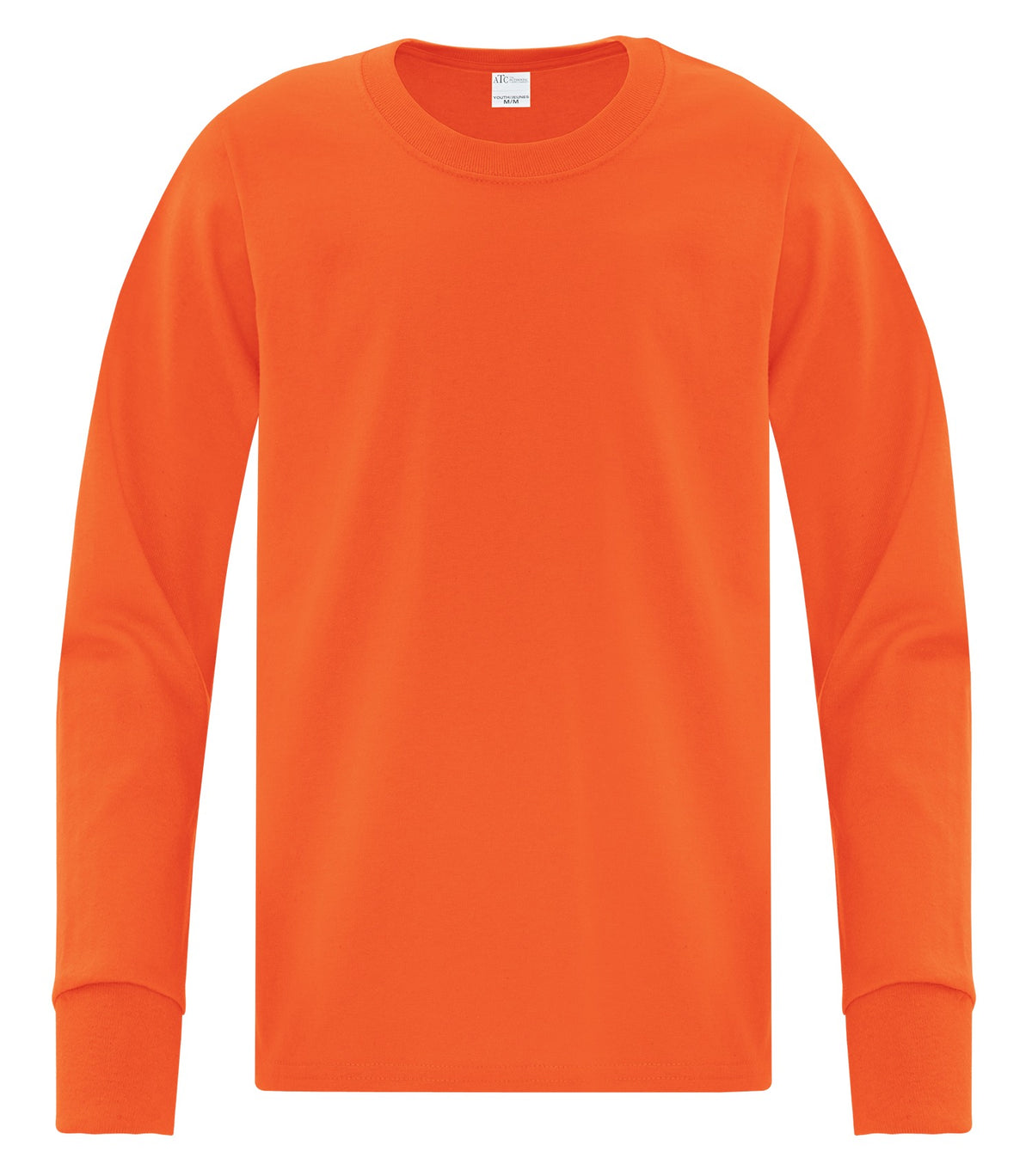 ATC Everyday Collection ATC1015Y, Everyday Cotton Long Sleeve Youth Tee, Orange