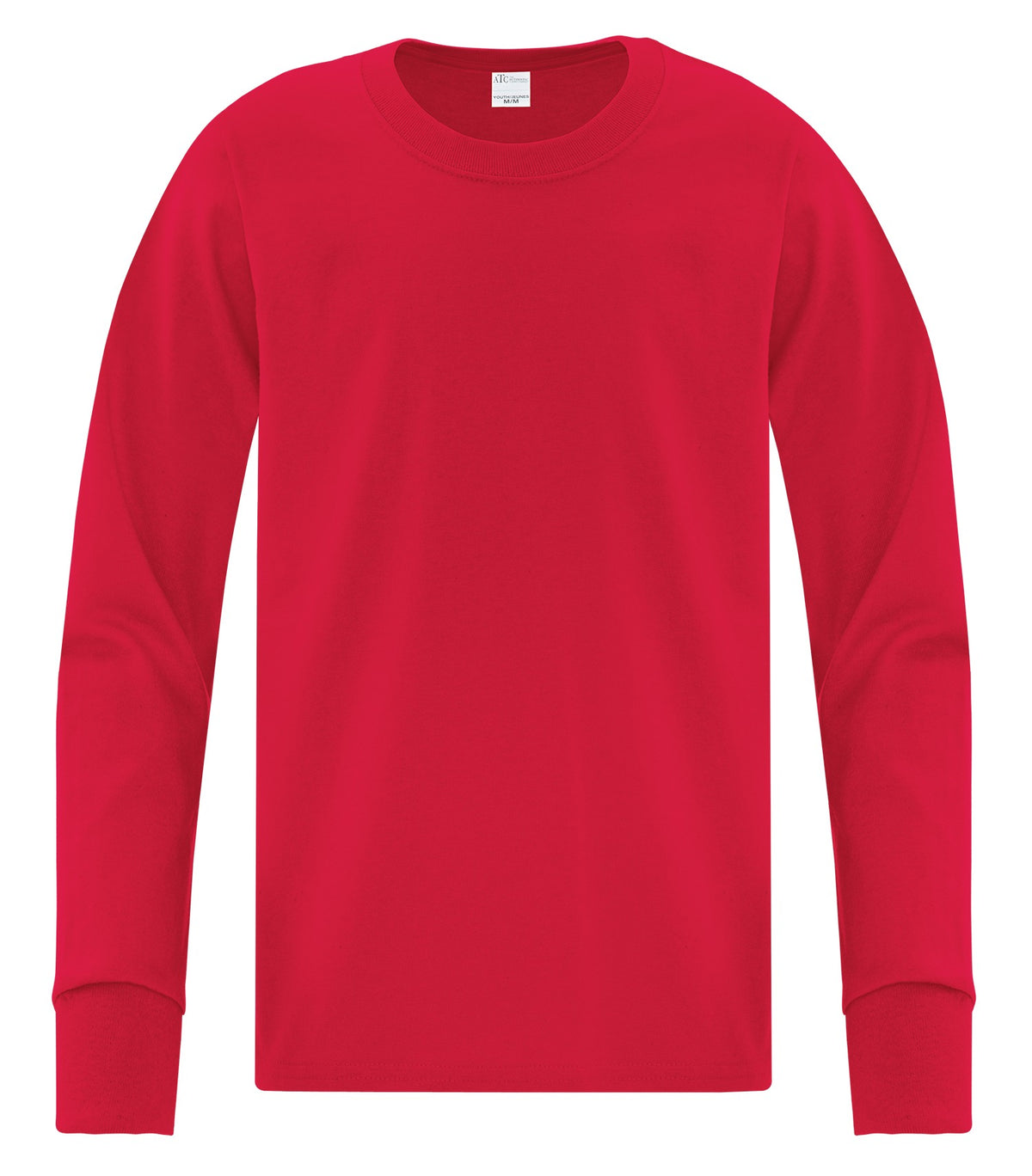 ATC Everyday Collection ATC1015Y, Everyday Cotton Long Sleeve Youth Tee, Red