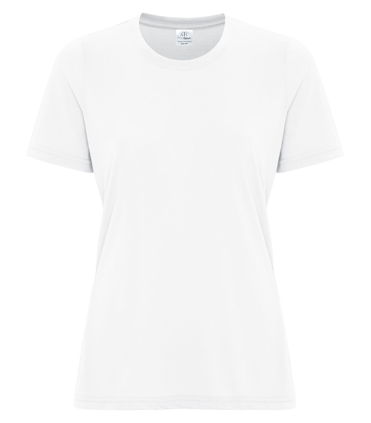 ATC ATC3600L, Pro Spun Ladies' Tee, White