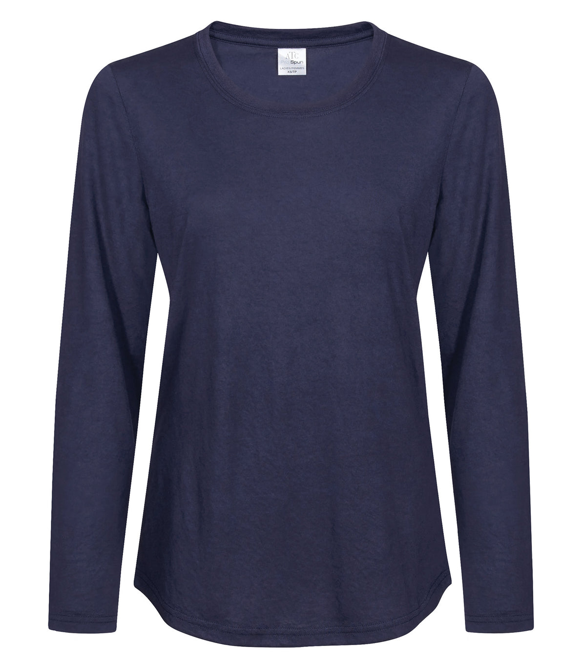 ATC ATC3615L, Pro Spun Long Sleeve Ladies’ Tee, True Navy