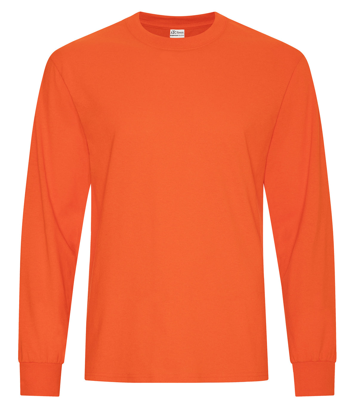 ATC Everyday Collection ATC5015, Everyday Cotton Blend Long Sleeve Tee, Orange