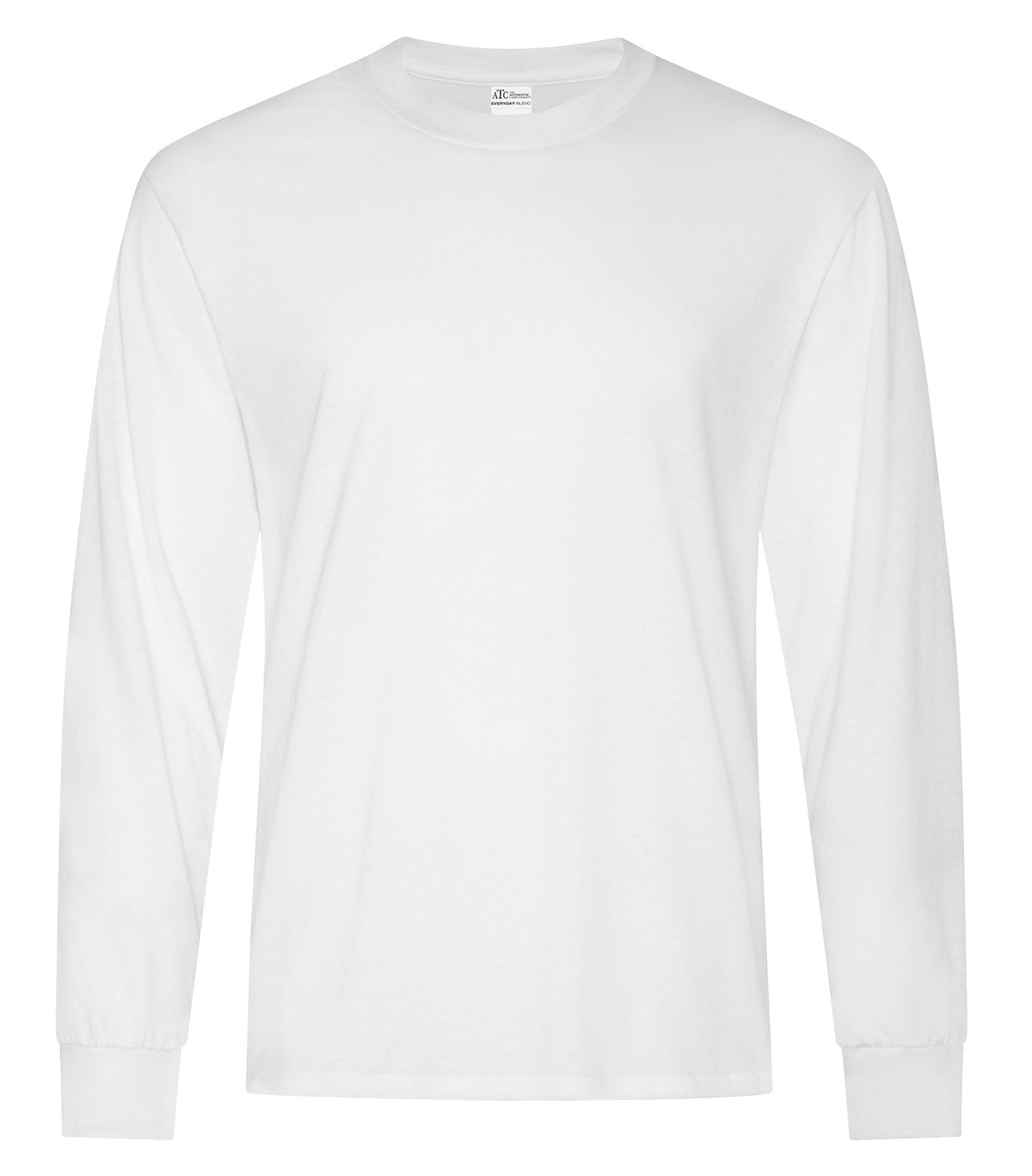 ATC Everyday Collection ATC5015, Everyday Cotton Blend Long Sleeve Tee, White