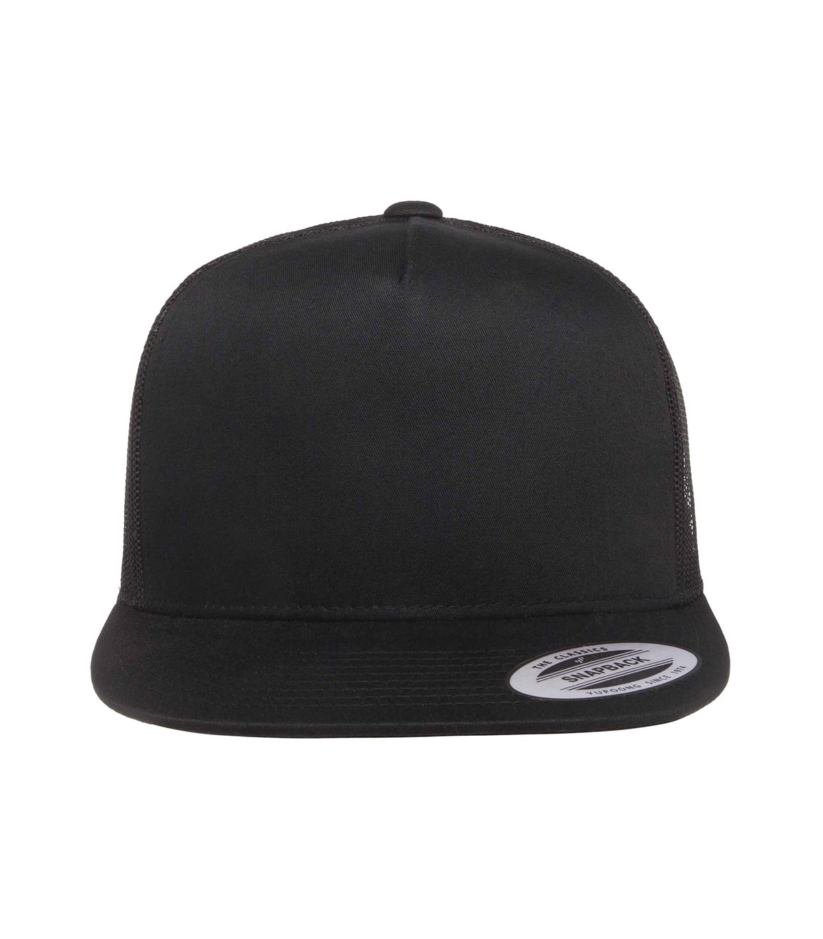 ATC YP Classics ATC6006, Yp Classics Five-panel Classic Trucker Cap, Black/Black