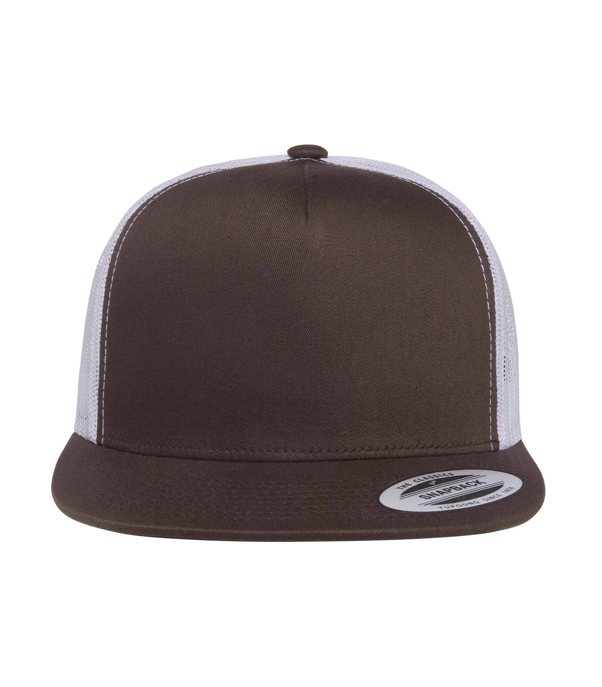 ATC YP Classics ATC6006, Yp Classics Five-panel Classic Trucker Cap, Brown/White