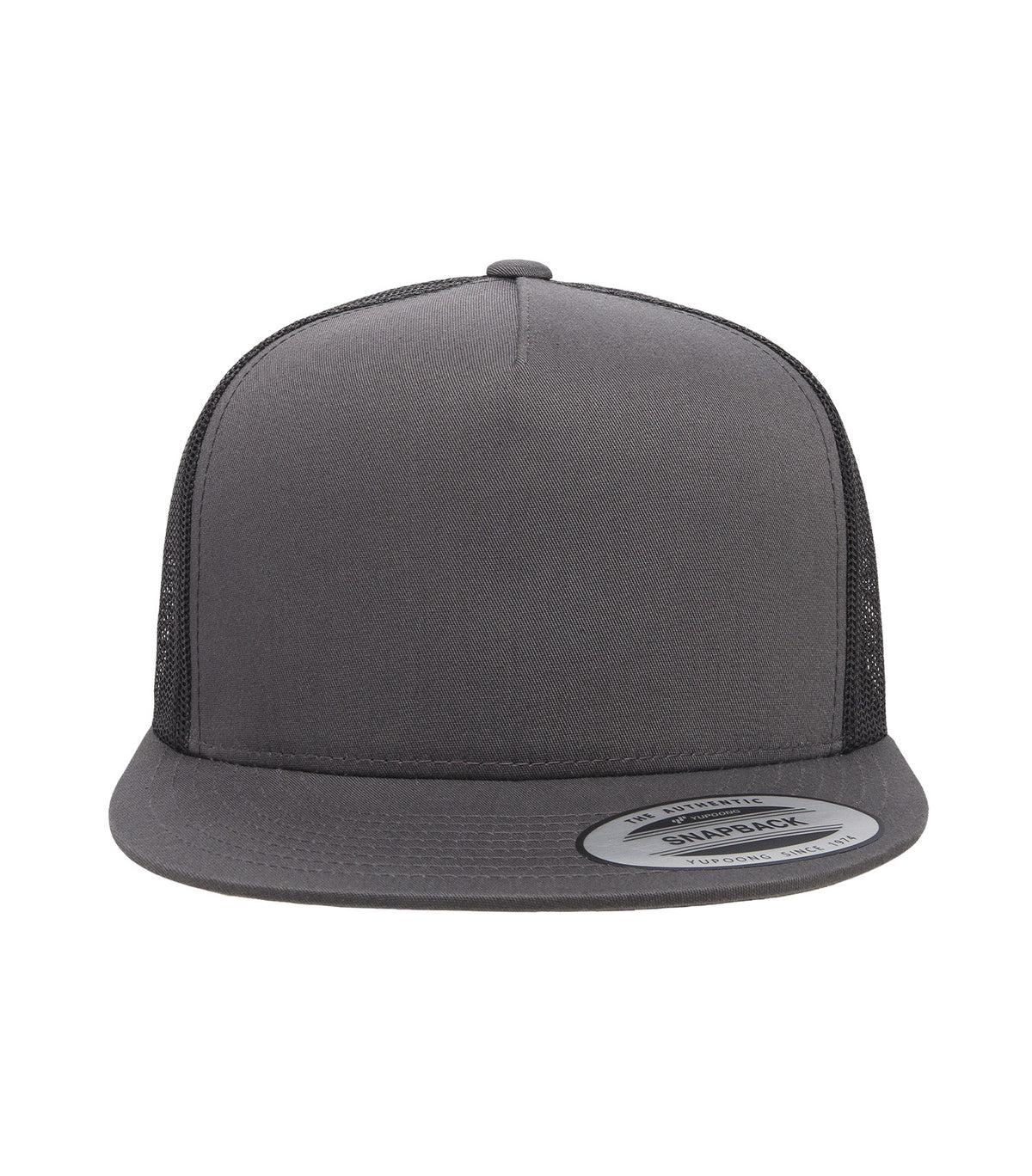 ATC YP Classics ATC6006, Yp Classics Five-panel Classic Trucker Cap, Charcoal/Black