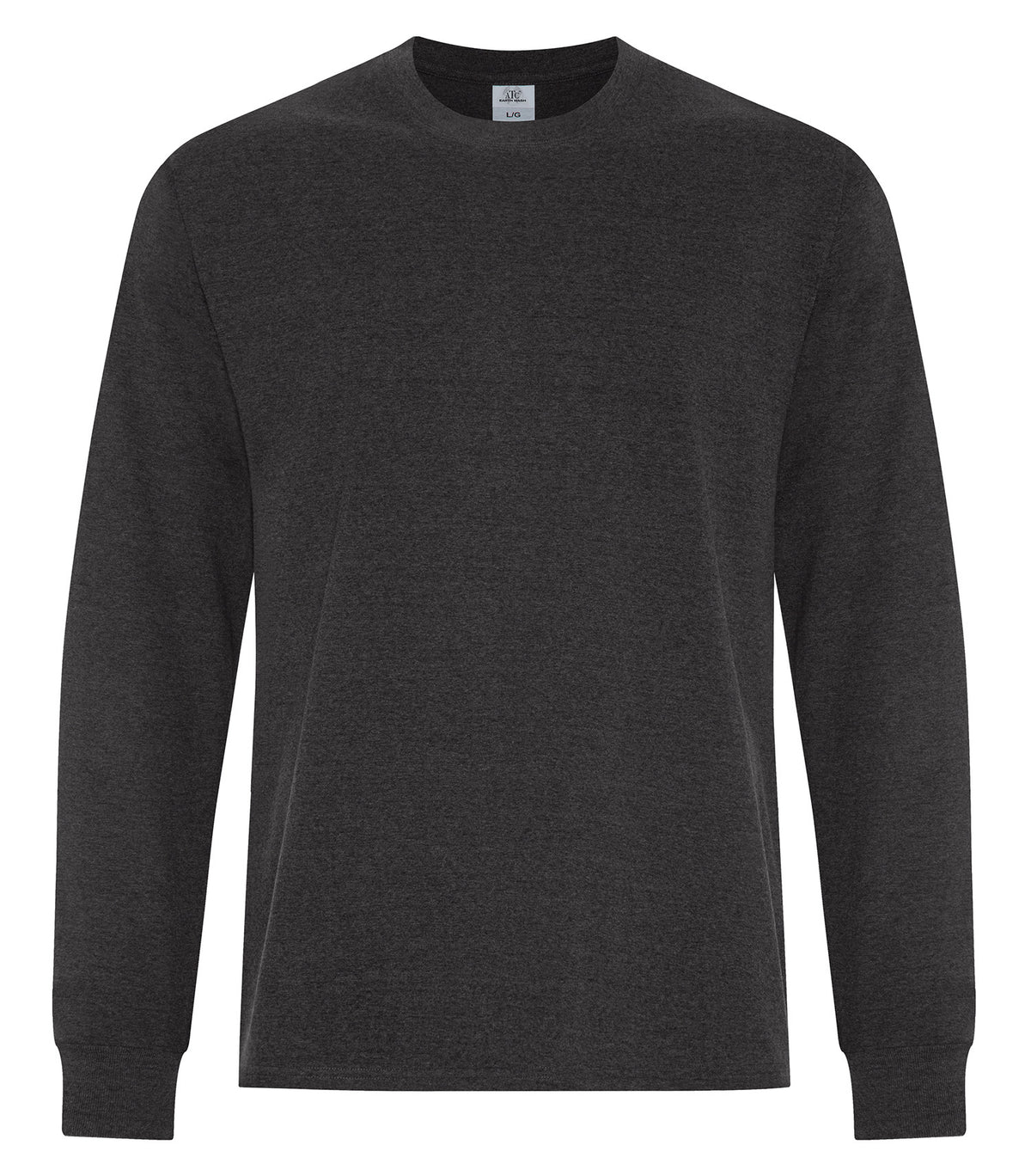ATC Earth Wash ATC6015, Earth Wash Cvc Long Sleeve Tee, Earth Black