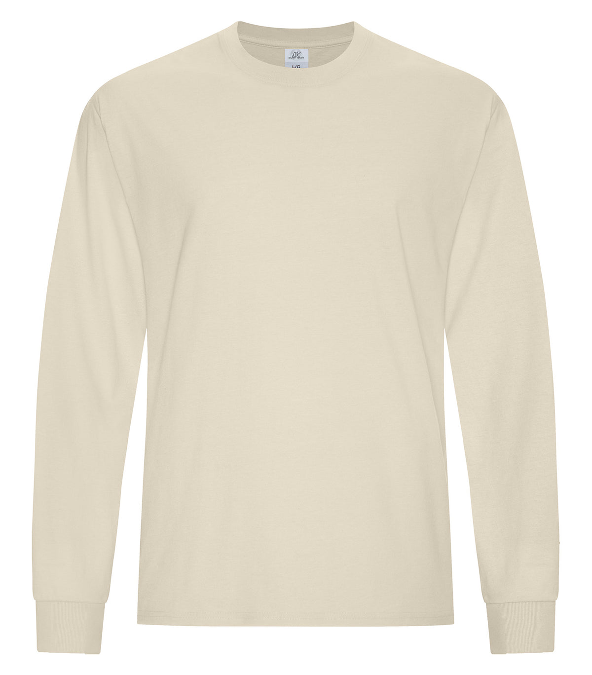 ATC Earth Wash ATC6015, Earth Wash Cvc Long Sleeve Tee, Earth Bone