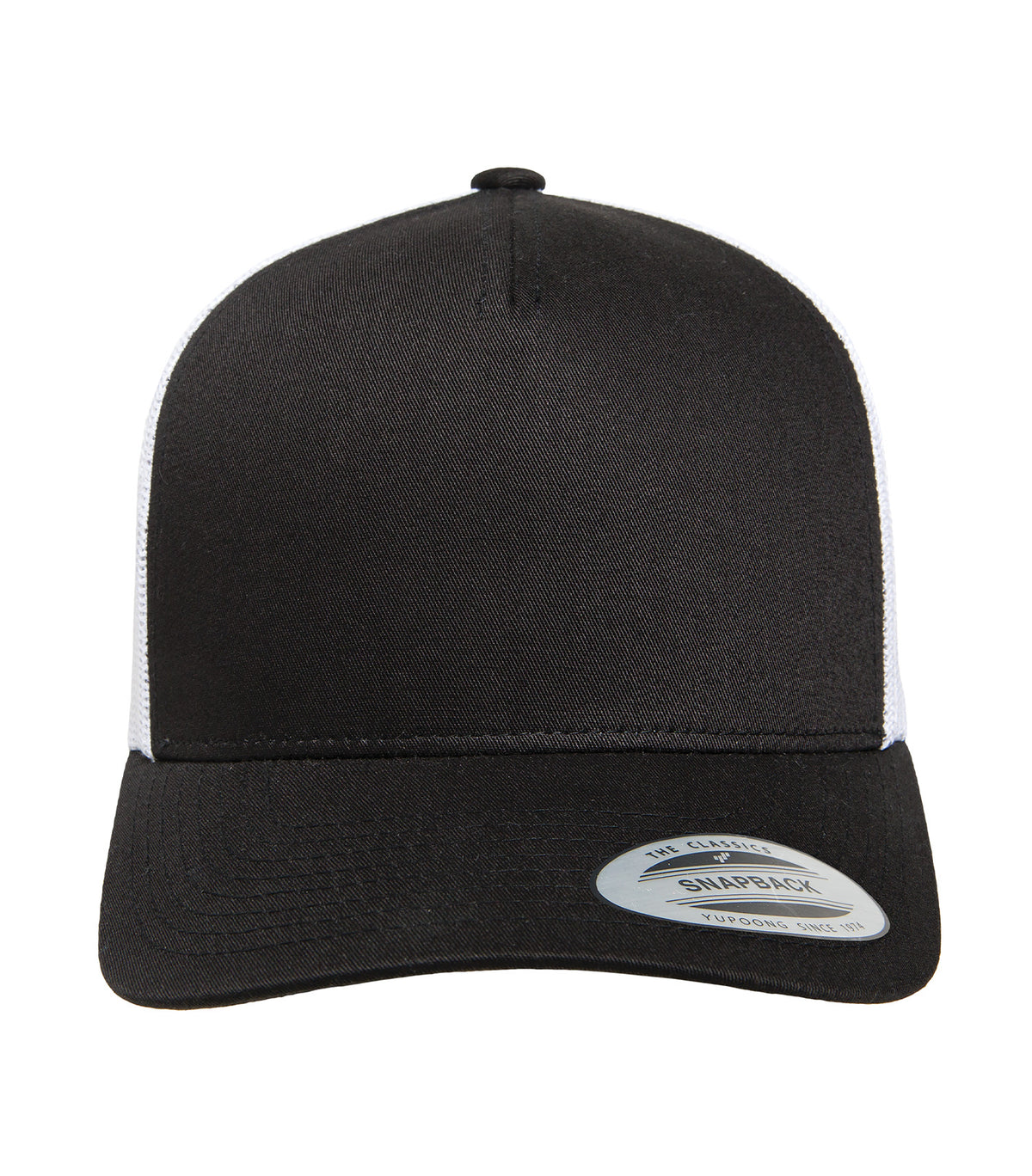 ATC YP Classics ATC6506, Yp Classics Five-panel Retro Trucker Cap, Black/White