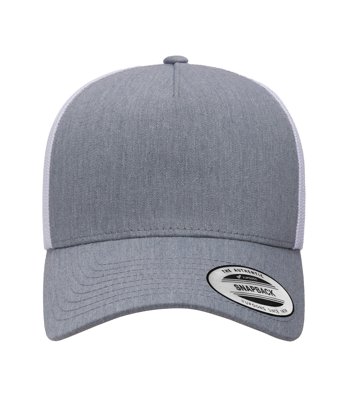 ATC YP Classics ATC6506, Yp Classics Five-panel Retro Trucker Cap, Heather/White
