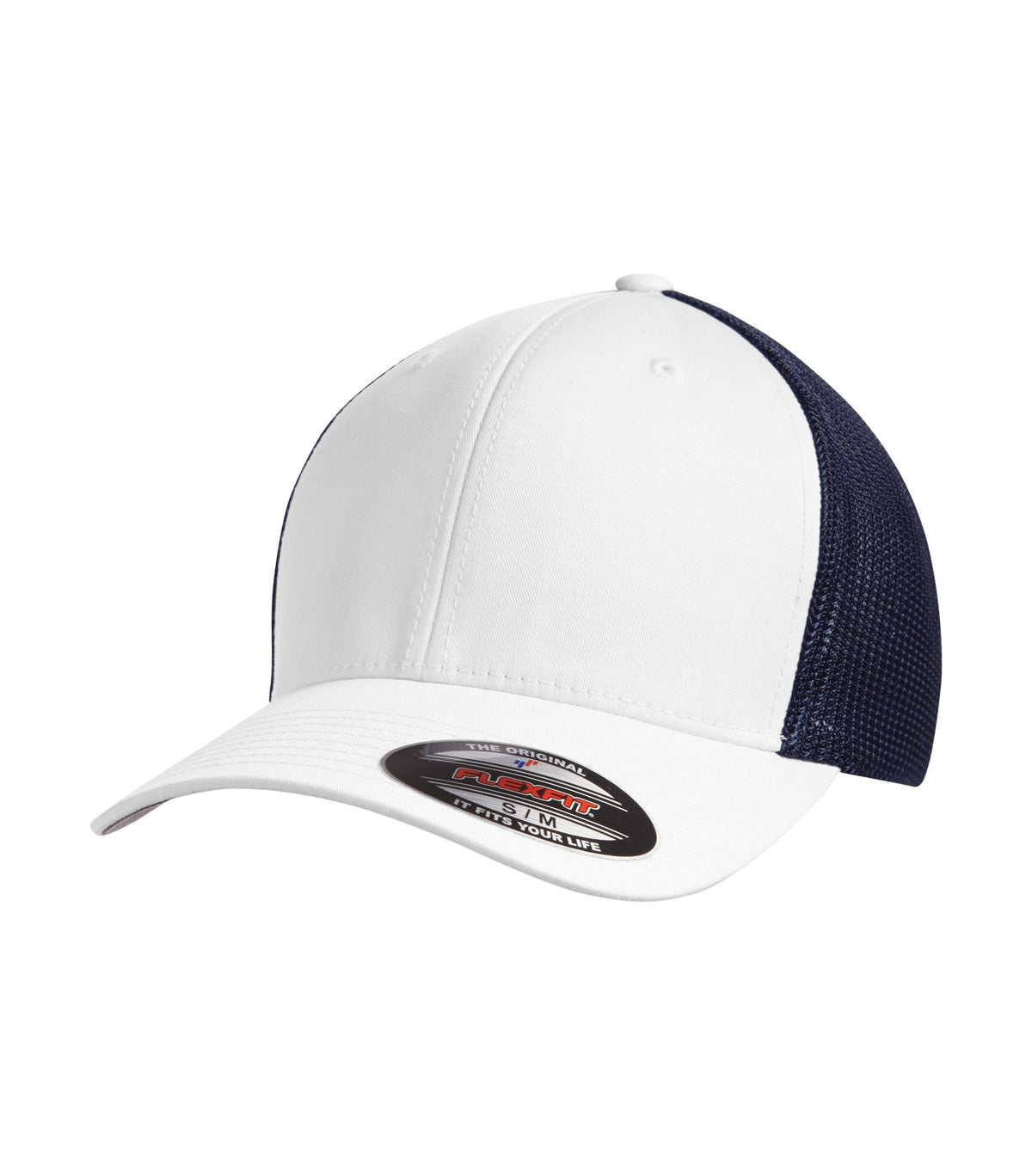 ATC Flexfit ATC6511, Flexfit Trucker Mesh, White/True Navy