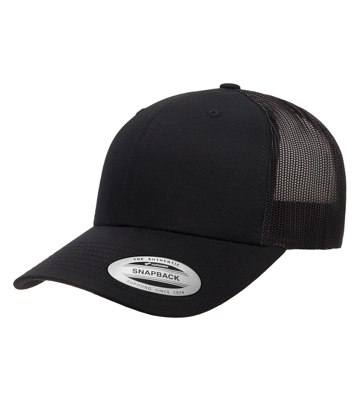 ATC YP Classics ATC6606, Yp Classics Retro Trucker Cap, Black/Black