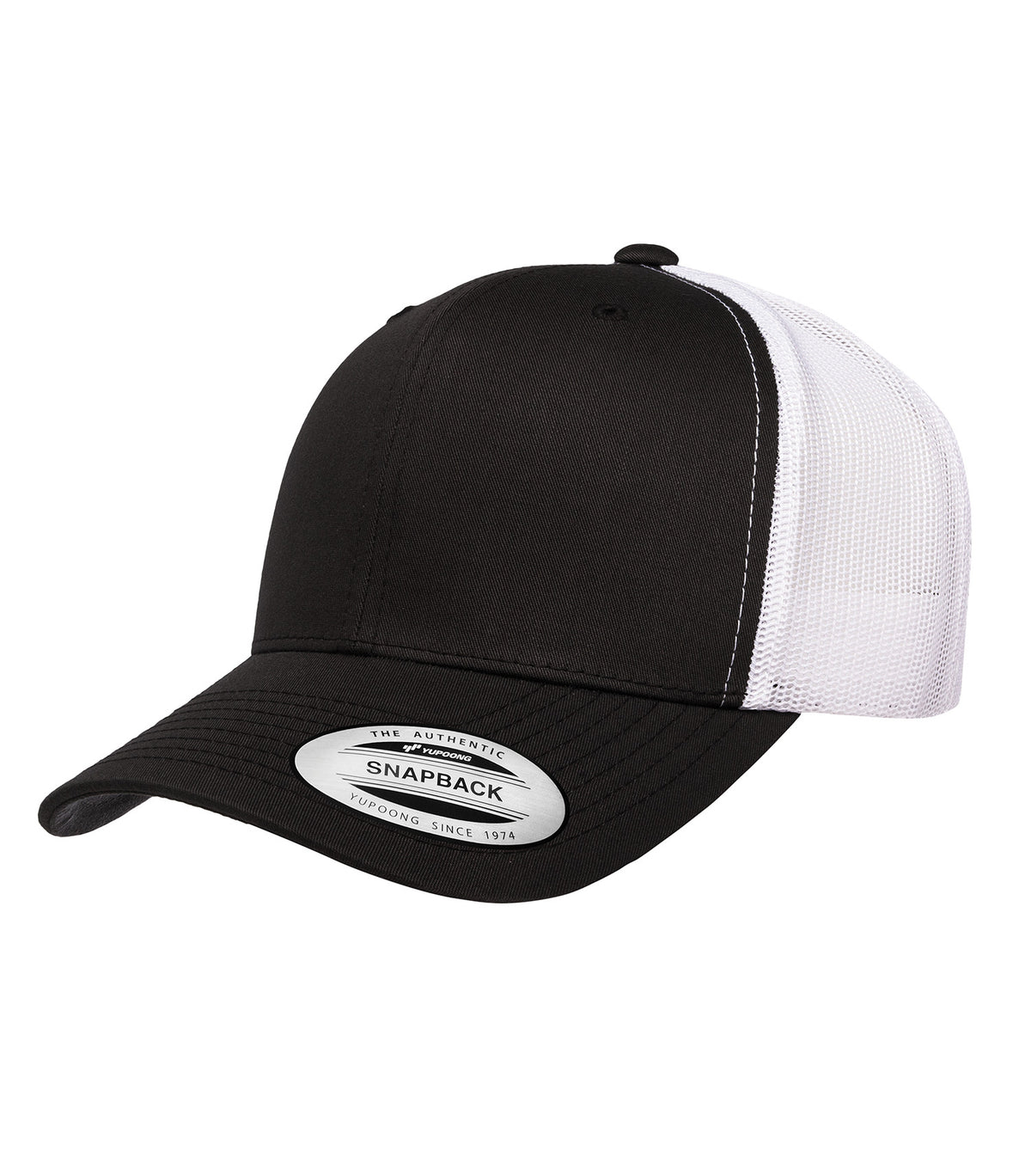 ATC YP Classics ATC6606, Yp Classics Retro Trucker Cap, Black/White