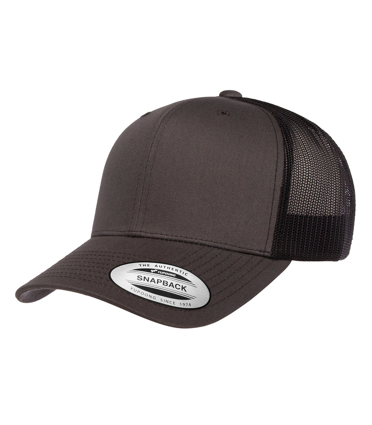 ATC YP Classics ATC6606, Yp Classics Retro Trucker Cap, Charcoal/Black