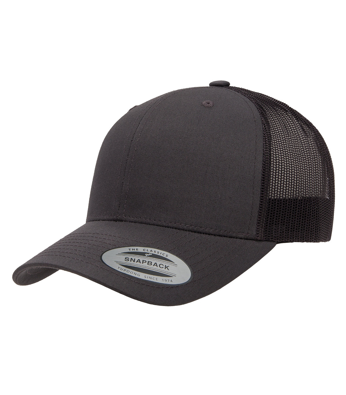 ATC YP Classics ATC6606, Yp Classics Retro Trucker Cap, Charcoal/Charcoal