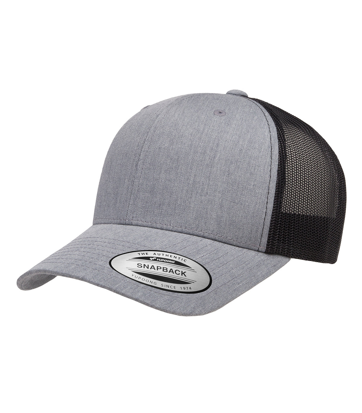 ATC YP Classics ATC6606, Yp Classics Retro Trucker Cap, Heather/Black