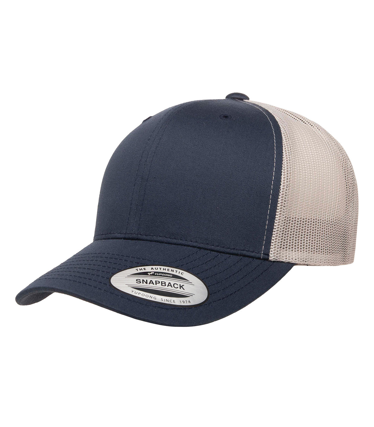 ATC YP Classics ATC6606, Yp Classics Retro Trucker Cap, Navy/Silver