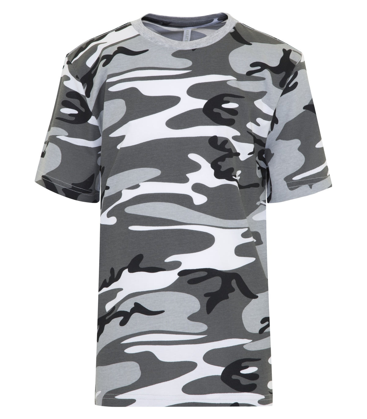 ATC EuroSpun ATC8000Y, Eurospun Ring Spun Youth Tee, Grey Camo