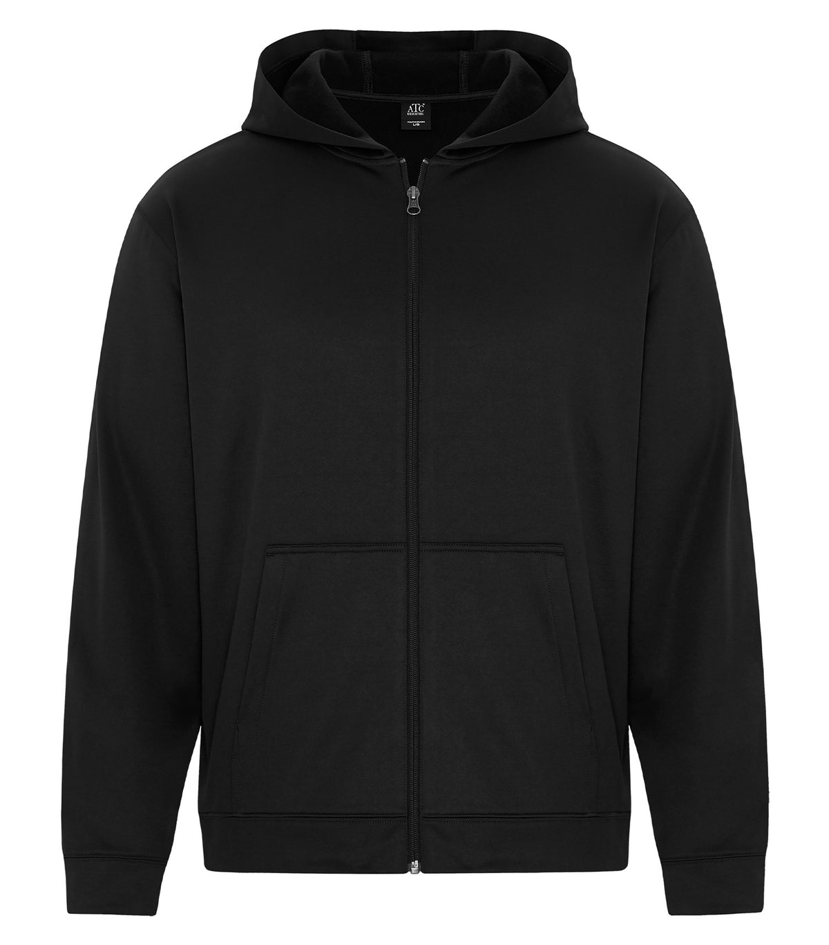 ATC Essential ATCF2110, Essential Performance Full Zip Hoodie, Black
