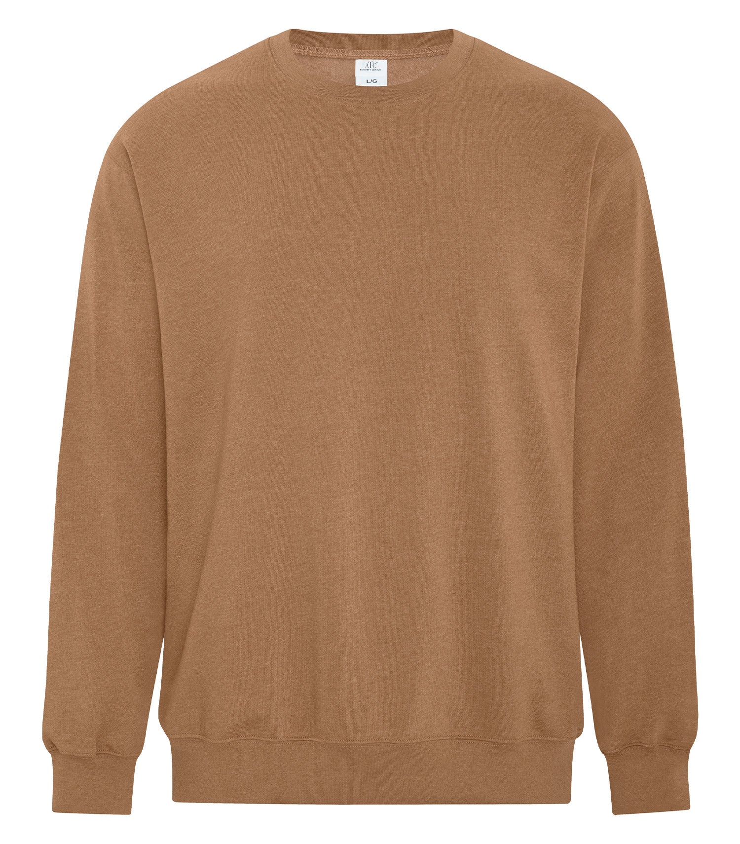 Premium ATC_EarthWash - ATC™ EARTH WASH® TOURBILLON FLEECE CREWNECK SWEATSHIRT. - ATCF6400 | Custom Embroidery Available - Fast Turnaround Earth Caramel ATC_EarthWash ATCF6400