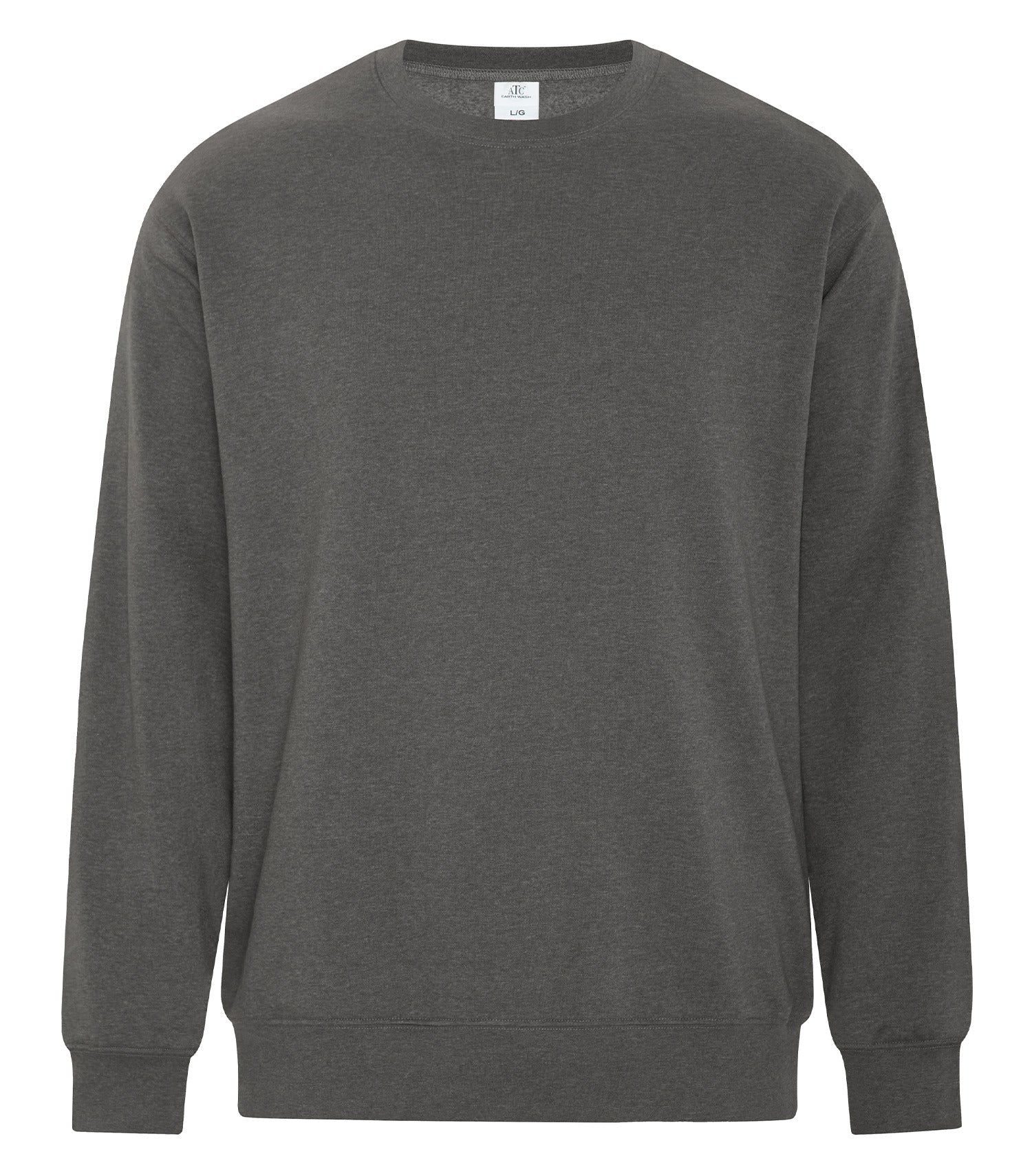Premium ATC_EarthWash - ATC™ EARTH WASH® TOURBILLON FLEECE CREWNECK SWEATSHIRT. - ATCF6400 | Custom Embroidery Available - Fast Turnaround Earth Pewter ATC_EarthWash ATCF6400