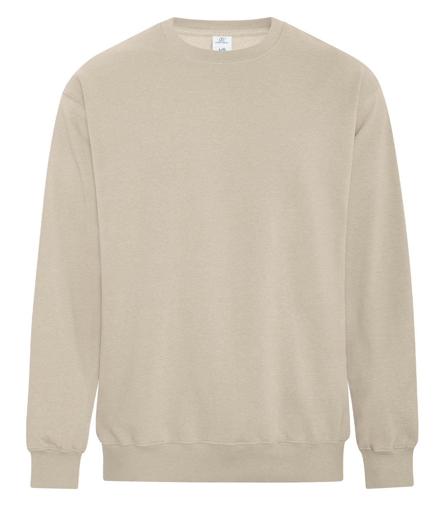 Premium ATC_EarthWash - ATC™ EARTH WASH® TOURBILLON FLEECE CREWNECK SWEATSHIRT. - ATCF6400 | Custom Embroidery Available - Fast Turnaround Earth Sand ATC_EarthWash ATCF6400
