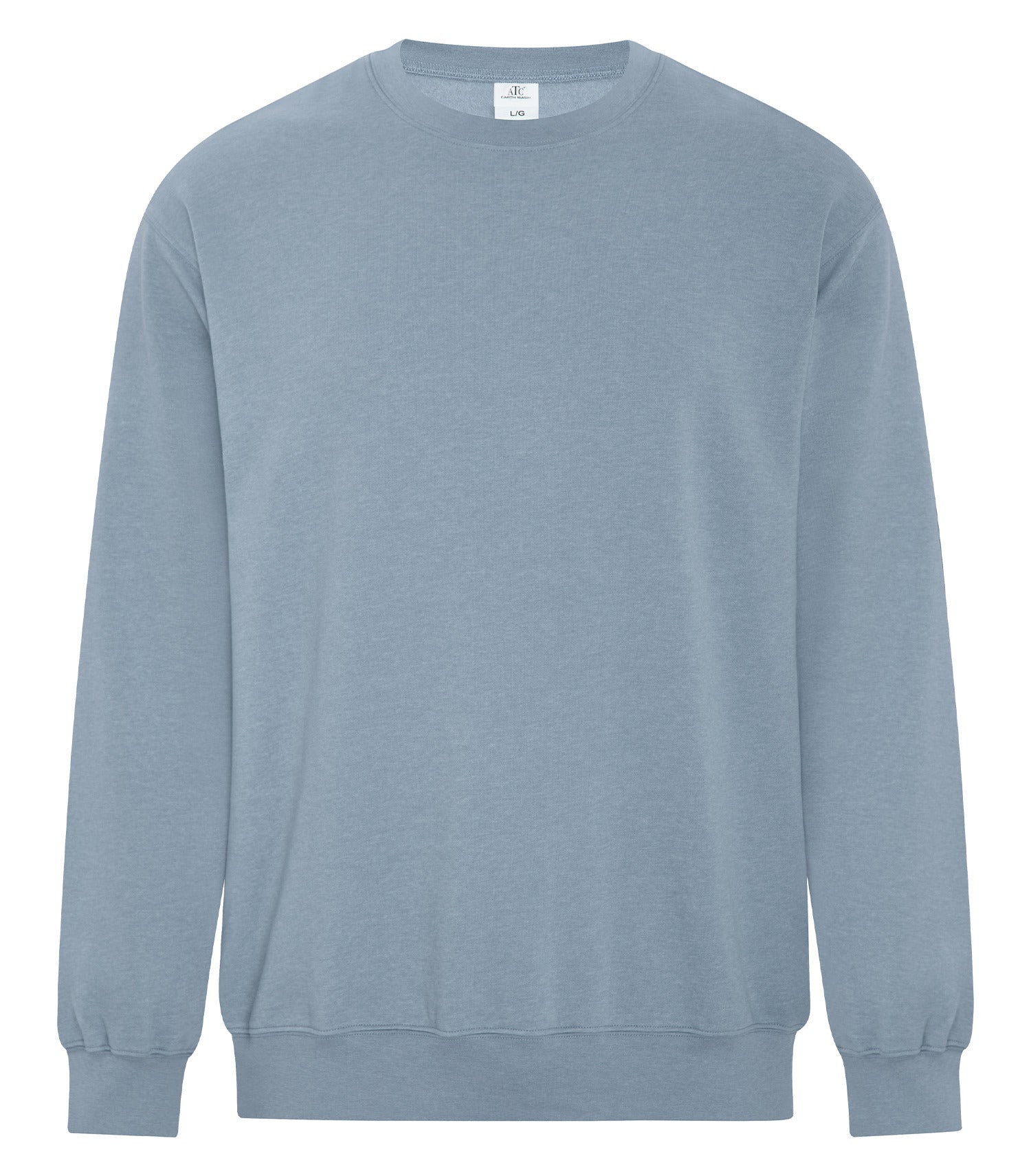 Premium ATC_EarthWash - ATC™ EARTH WASH® TOURBILLON FLEECE CREWNECK SWEATSHIRT. - ATCF6400 | Custom Embroidery Available - Fast Turnaround Earth Stone Blue ATC_EarthWash ATCF6400