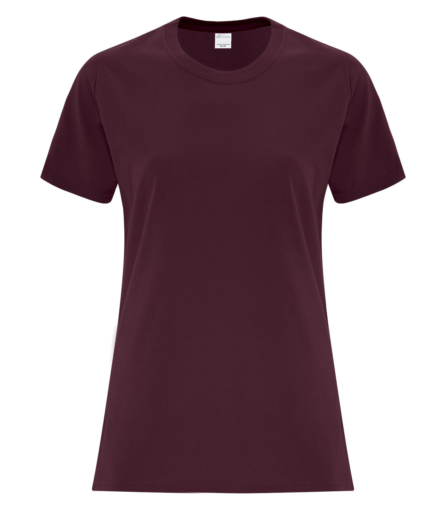 Everyday - ATC™ EVERYDAY SIDE SEAM LADIES' TEE. - ATCS1000L Maroon ATCS1000L Everyday