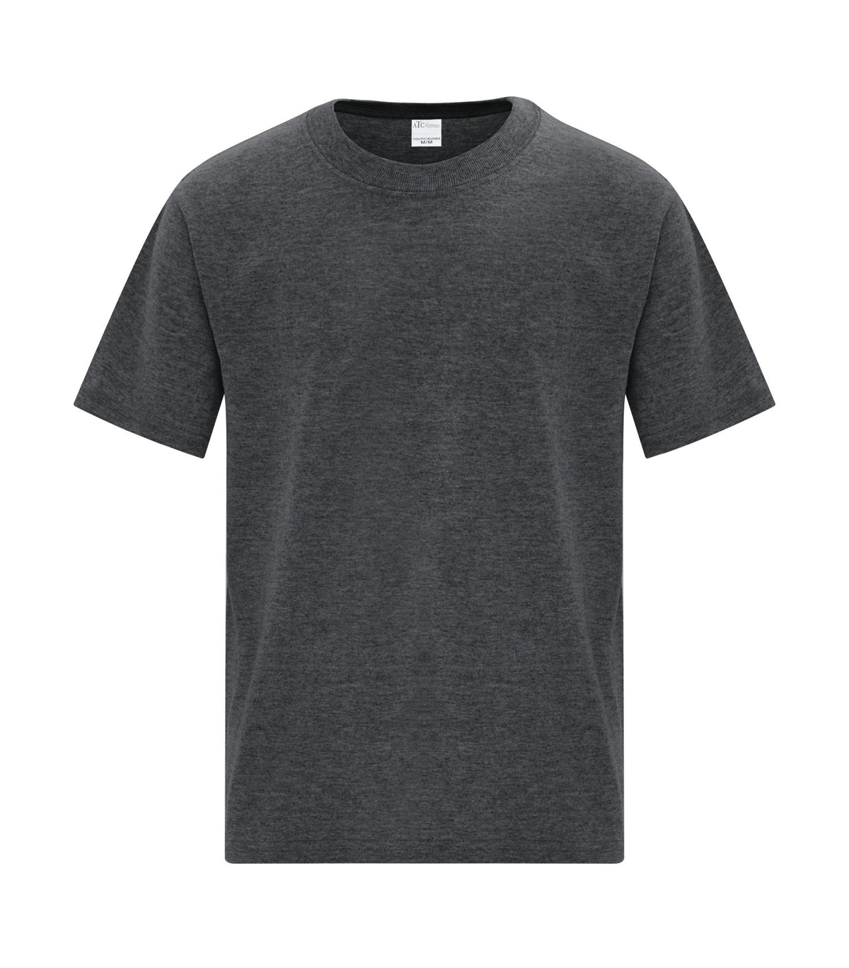 ATC Everyday Collection ATCS1000Y, Everyday Side Seam Youth Tee, Dark Grey Heather