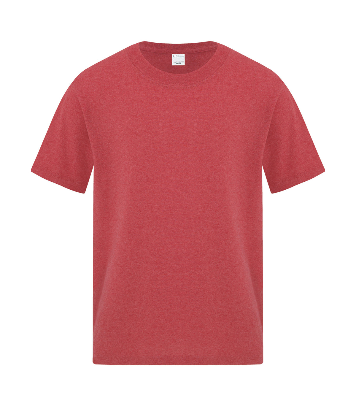 ATC Everyday Collection ATCS1000Y, Everyday Side Seam Youth Tee, Heather Red