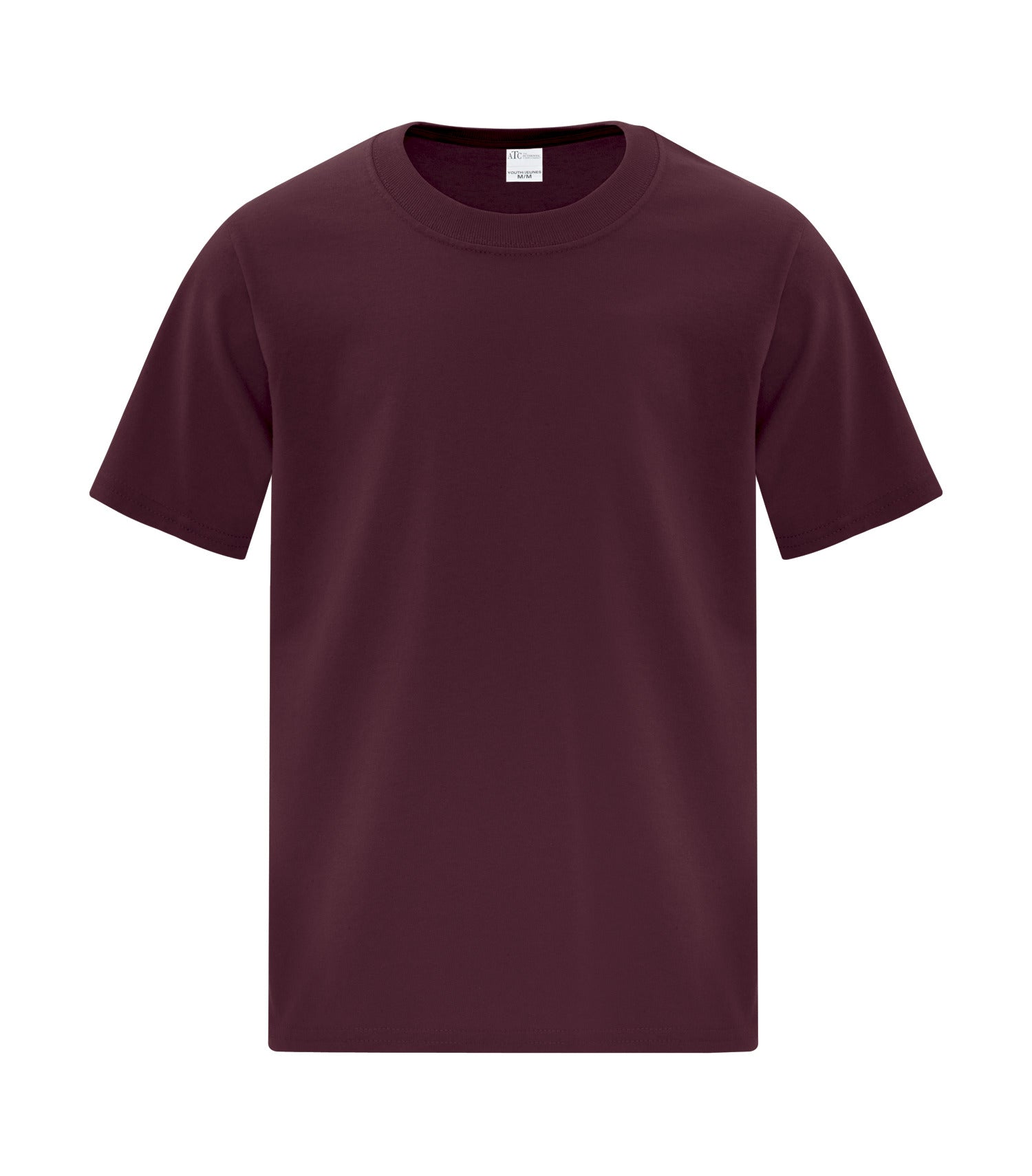Everyday - ATC™ EVERYDAY SIDE SEAM YOUTH TEE. - ATCS1000Y Maroon ATCS1000Y Everyday
