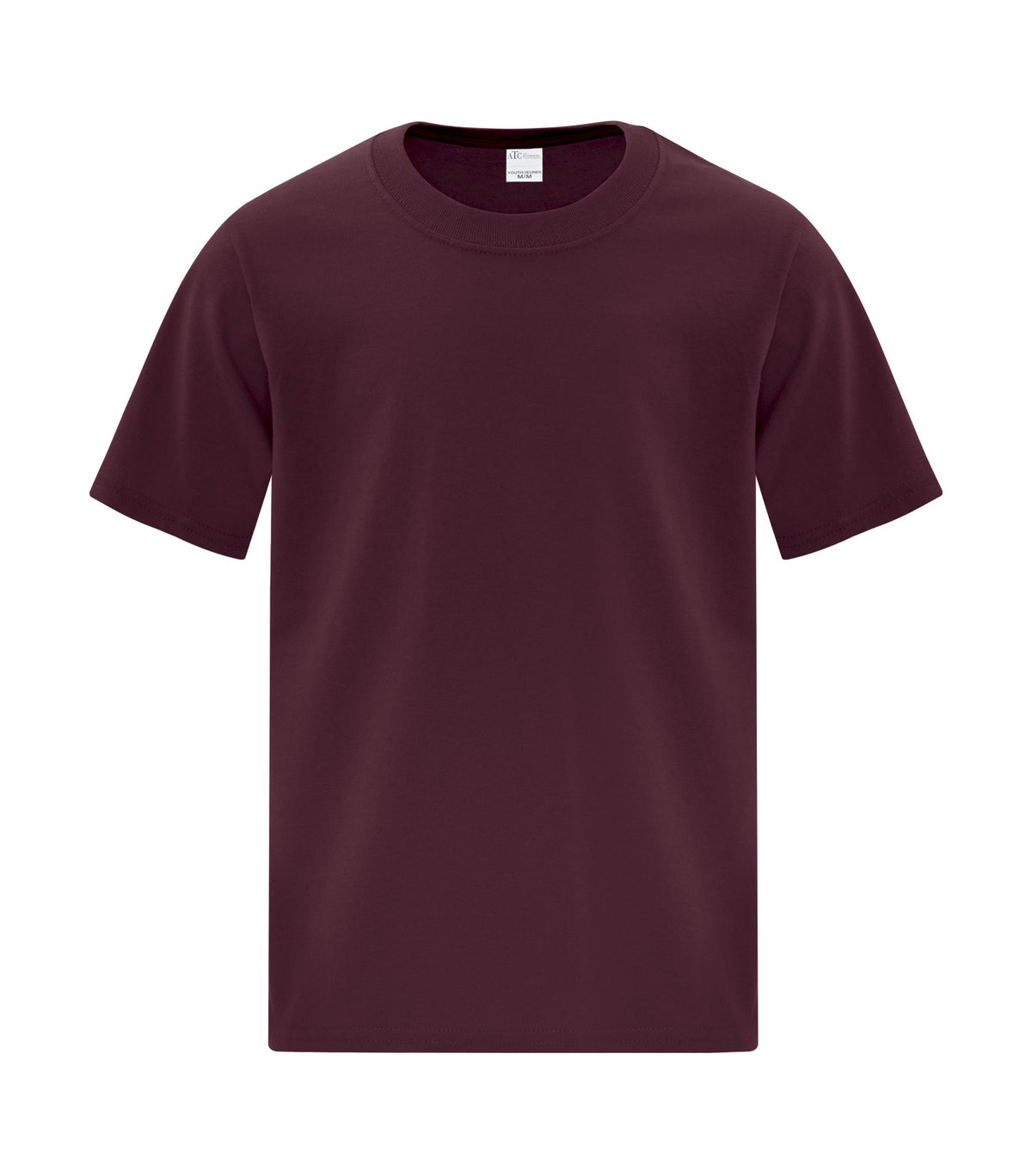 ATC Everyday Collection ATCS1000Y, Everyday Side Seam Youth Tee, Maroon