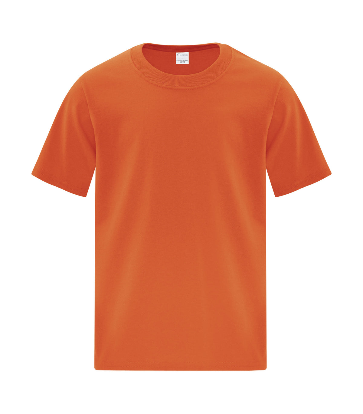 ATC Everyday Collection ATCS1000Y, Everyday Side Seam Youth Tee, Orange