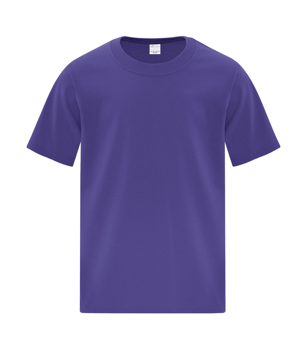ATC Everyday Collection ATCS1000Y, Everyday Side Seam Youth Tee, Purple