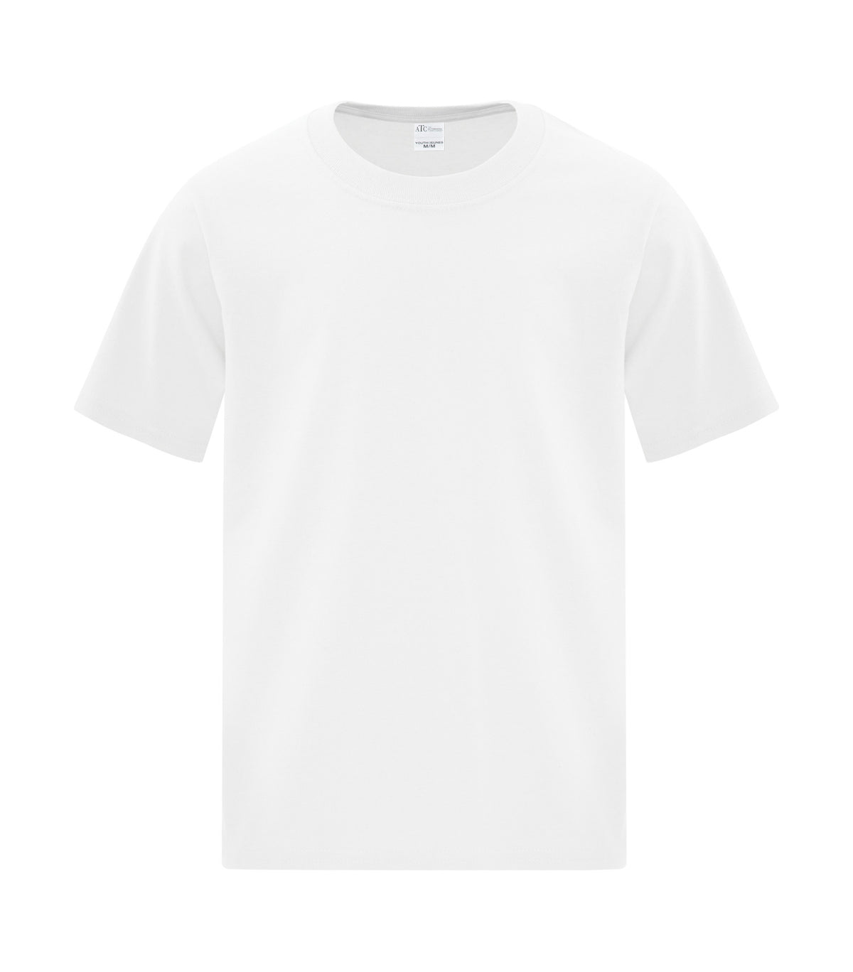 ATC Everyday Collection ATCS1000Y, Everyday Side Seam Youth Tee, White