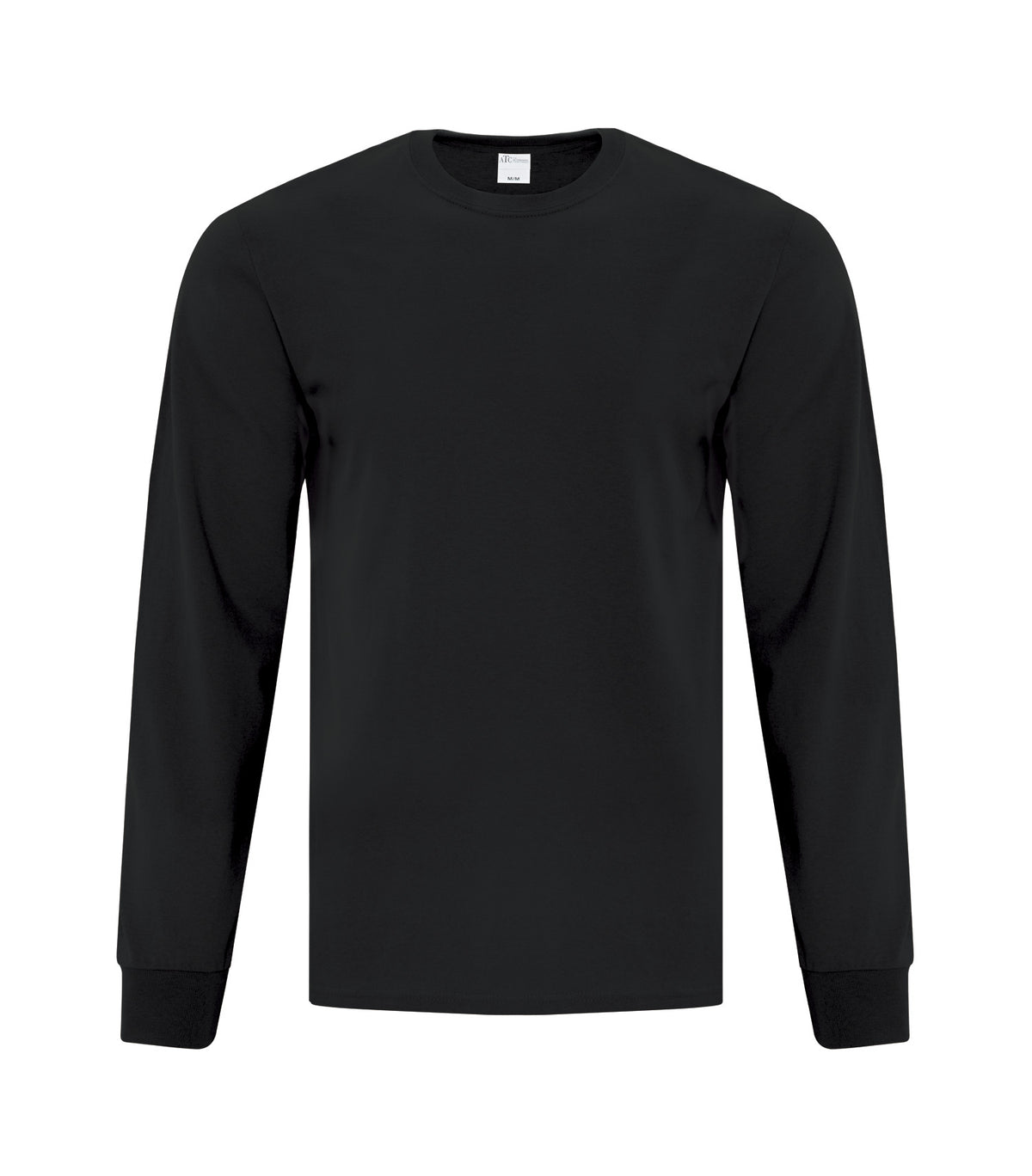 ATC Everyday Collection ATCS1015, Everyday Side Seam Long Sleeve Tee, Black