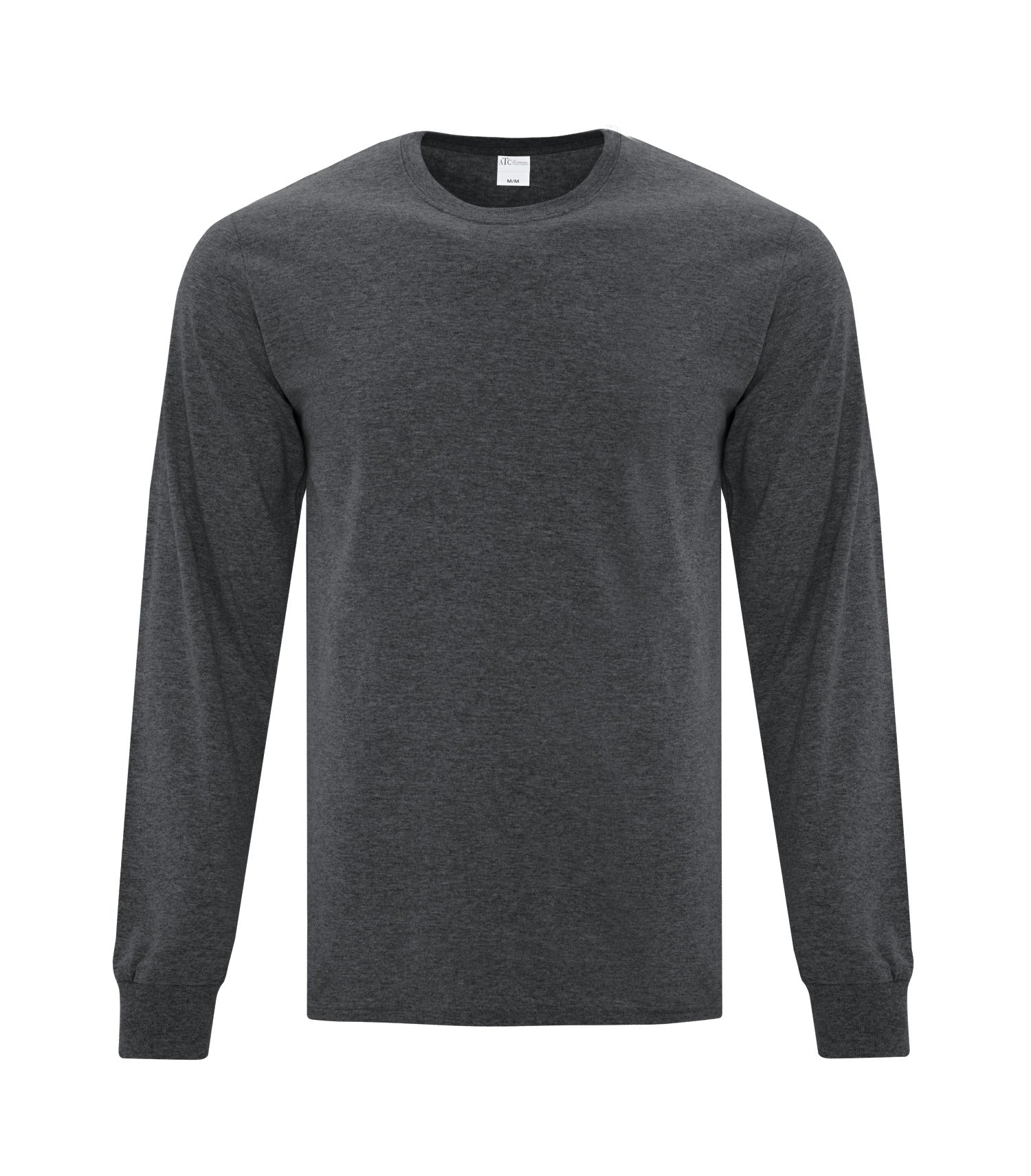 Everyday - ATC™ EVERYDAY SIDE SEAM LONG SLEEVE TEE. - ATCS1015 Dark Grey Heather** ATCS1015 Everyday