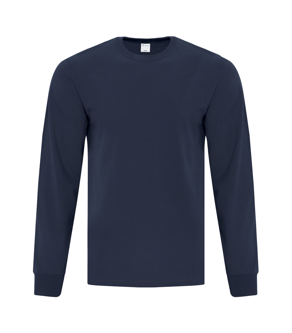 ATC Everyday Collection ATCS1015, Everyday Side Seam Long Sleeve Tee, Navy