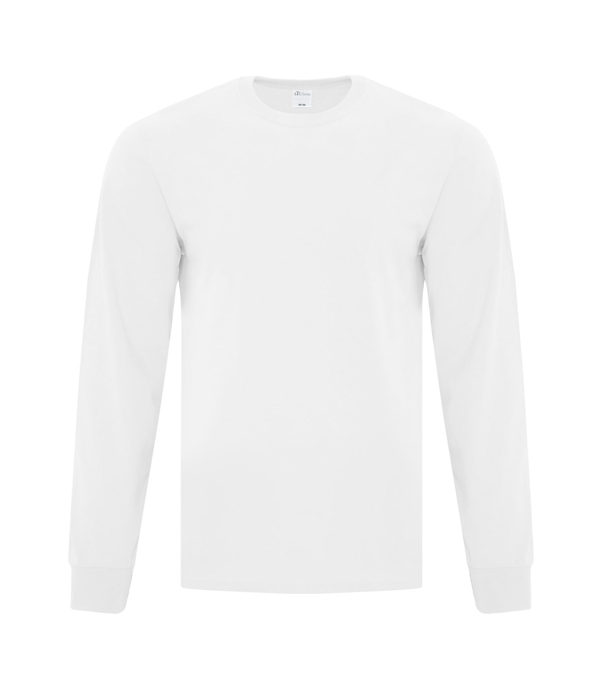ATC Everyday Collection ATCS1015, Everyday Side Seam Long Sleeve Tee, White