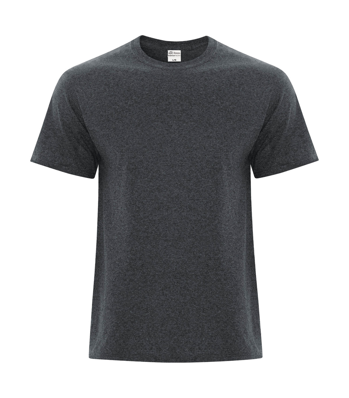ATC Everyday Collection ATCS5050, Everyday Blend Side Seam Tee, Dark Grey Heather