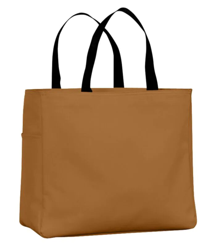 Durable 18 L Everyday Essential Reusable Tote Bag with Side Pocket Brown 18 litre tote ATC tote bag Created by Product Upload everyday tote grocery bag polyester tote reusable tote bag side pocket tote tote bags