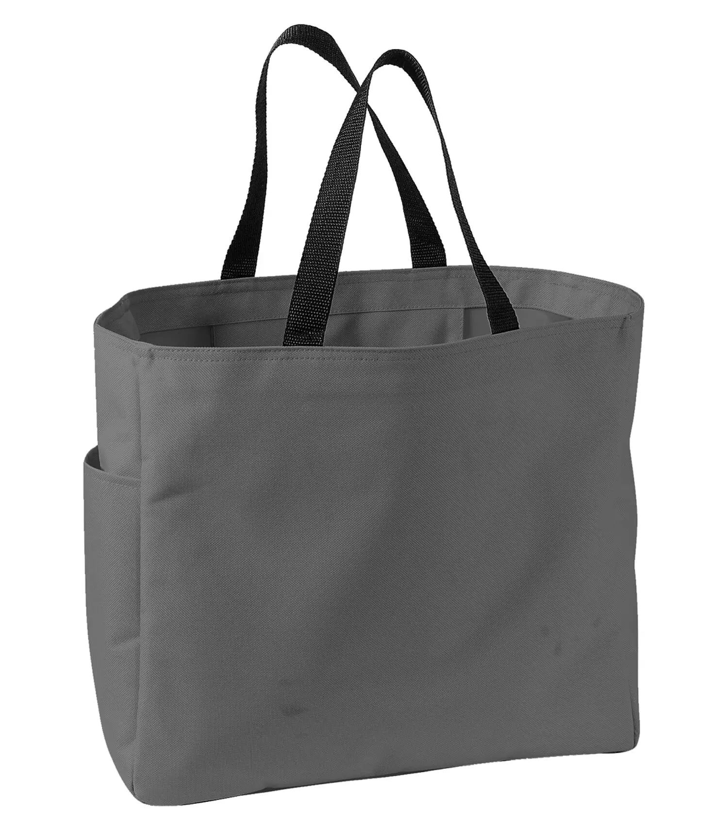 Durable 18 L Everyday Essential Reusable Tote Bag with Side Pocket Dark Grey 18 litre tote ATC tote bag Created by Product Upload everyday tote grocery bag polyester tote reusable tote bag side pocket tote tote bags