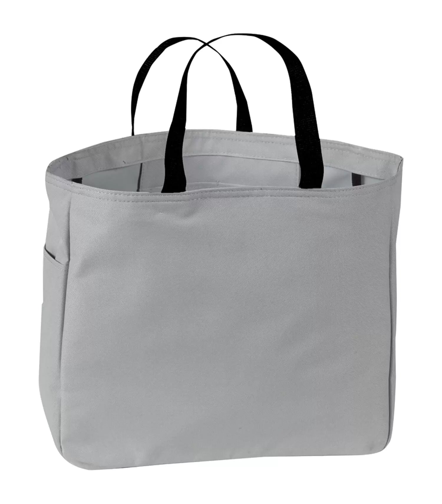 Durable 18 L Everyday Essential Reusable Tote Bag with Side Pocket Gray 18 litre tote ATC tote bag Created by Product Upload everyday tote grocery bag polyester tote reusable tote bag side pocket tote tote bags